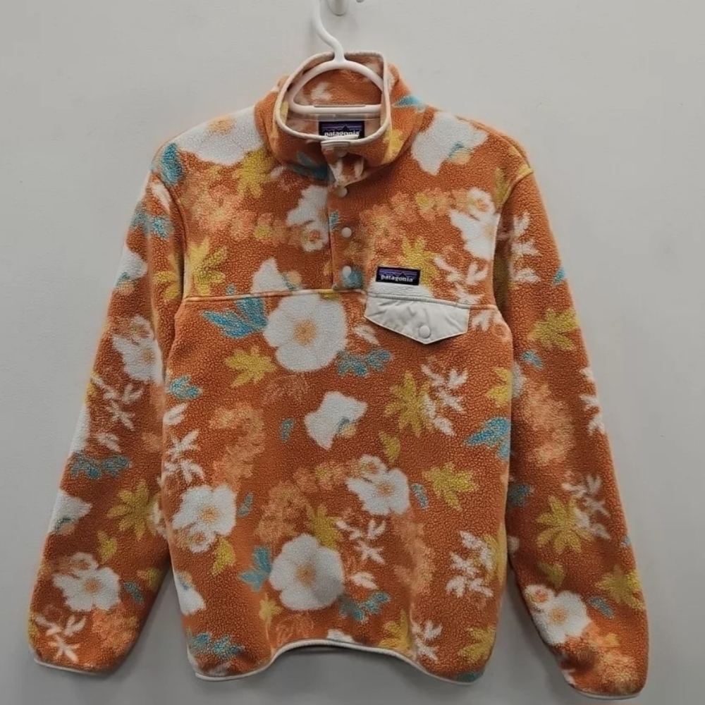Vintage Flower Power Toasted Peach Pullover Women's XS (0-2) Limited Edition